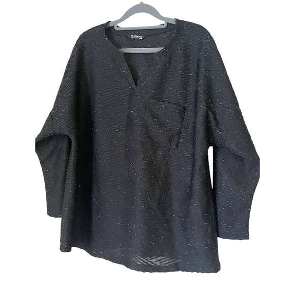 BloomChic Women's Plus Size Dolman Sleeve Sparkle V-Neck Top XXL Size 14-16 - Picture 1 of 12